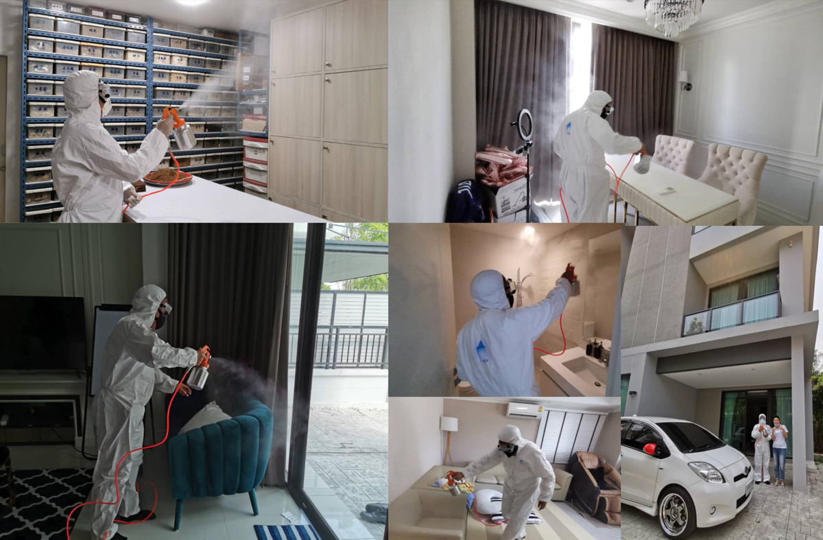 บริการฆ่าเชื้อที่บ้านลูกค้าทาวน์โฮมหรู