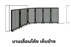 แบบเลื่อนโค้ง เก็บด้านข้าง