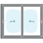 glasten ระบบ lift & slide 2 บาน