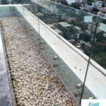 ราวกันตกกระจกเทมเปอร์ สระว่ายน้ำ ดาดฟ้า